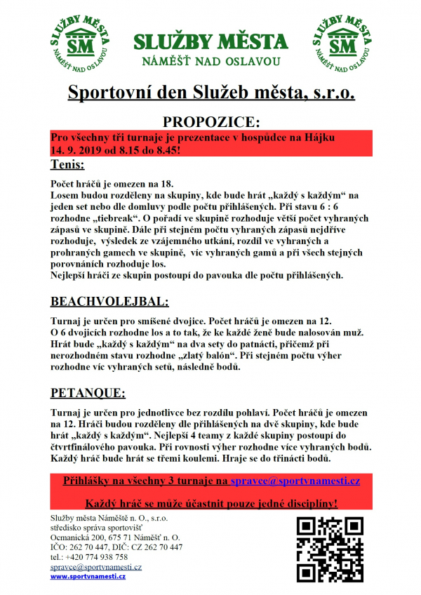 Sportovní den 14.9.2019